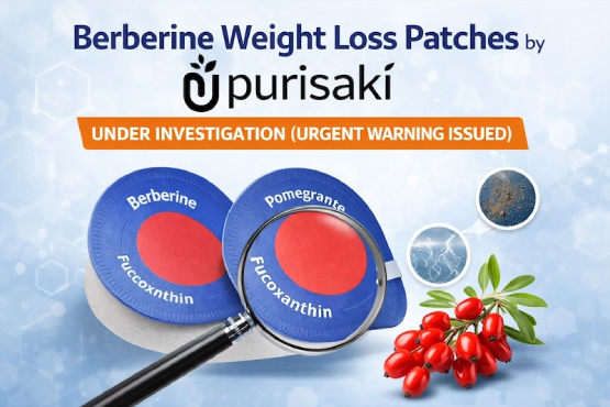 Purisaki berberine weight loss patch product packaging for appetite control and metabolism support